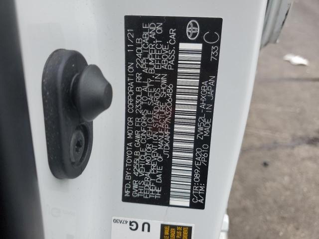 JTDKAMFP7N3206486 - 2022 TOYOTA PRIUS PRIM 白色 照片 10