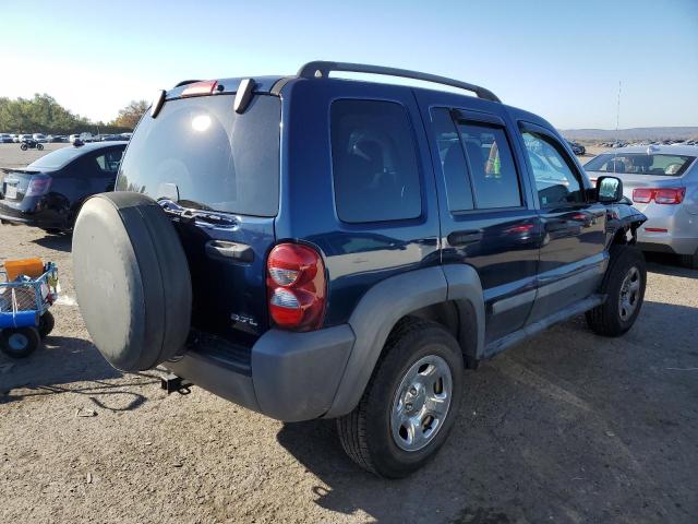 1J8GL48K75W557598 - 2005 JEEP LIBERTY SP BLUE photo 4