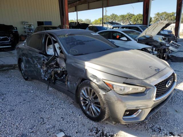 JN1EV7AP1JM366316 - 2018 INFINITI Q50 LUXE GRAY photo 1