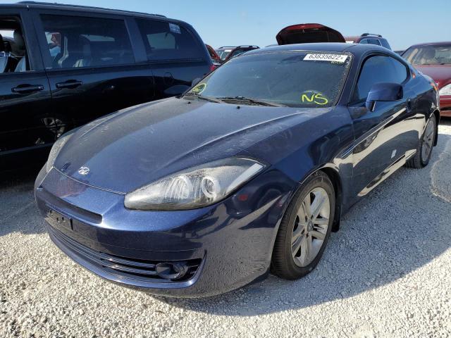 KMHHM66D27U258281 - 2007 HYUNDAI TIBURON GS BLUE photo 2