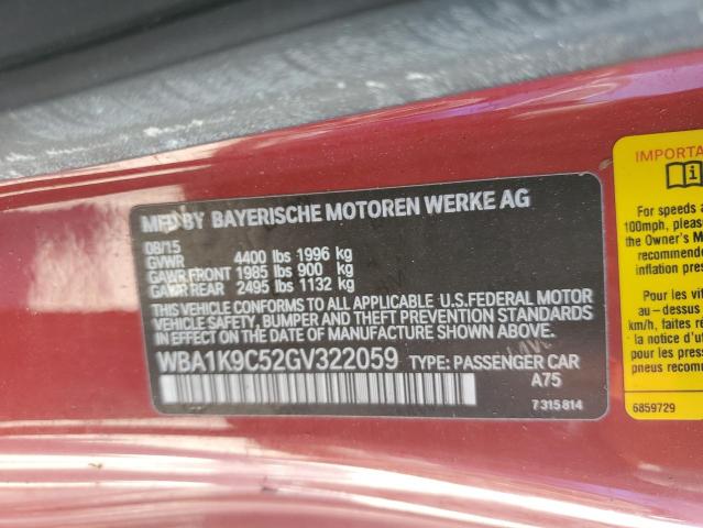 WBA1K9C52GV322059 - 2016 BMW 228 I SULEV  photo 10