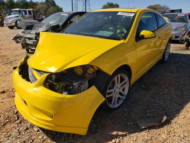 1G1AP18X197251145 - 2009 CHEVROLET COBALT SS YELLOW photo 2