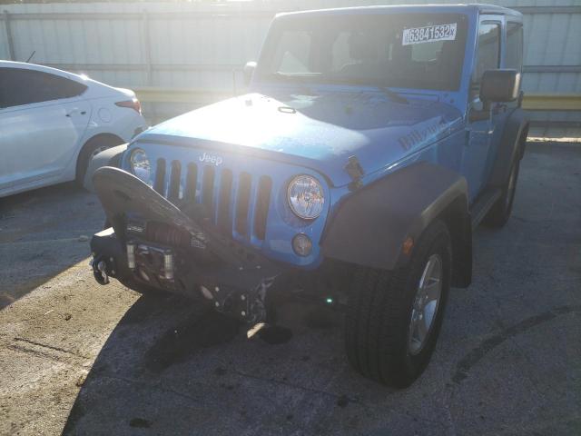 1C4AJWAG0FL719210 - 2015 JEEP WRANGLER S BLUE photo 2