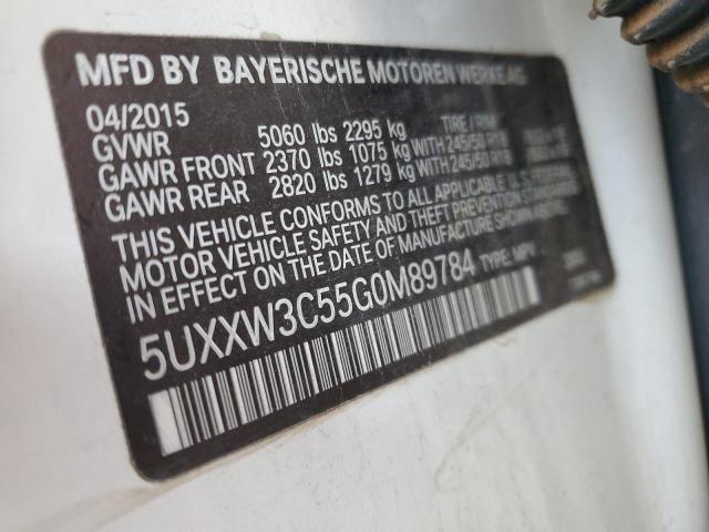 5UXXW3C55G0M89784 - 2016 BMW X4 XDRIVE2 白色 照片 10