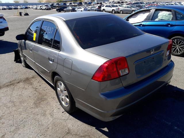 1HGES16305L026595 - 2005 HONDA CIVIC DX V GRAY photo 3