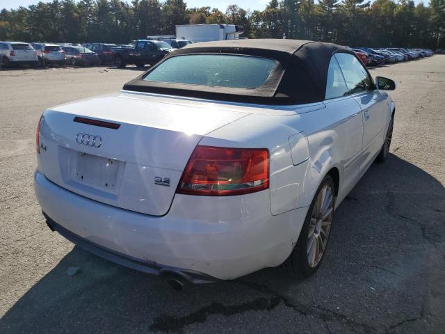 WAUDH48H09K006696 - 2009 AUDI A4 3.2 CAB WHITE photo 4