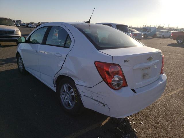 1G1JB5SH9C4140438 - 2012 CHEVROLET SONIC LS WHITE photo 3