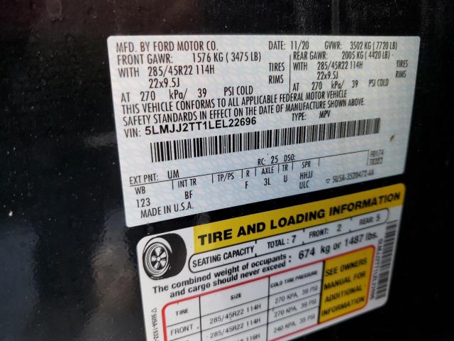 5LMJJ2TT1LEL22696 - 2020 LINCOLN NAVIGATOR 黑色 照片 10