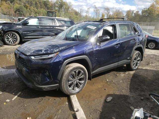 4T3B6RFV6NU094581 - 2022 TOYOTA RAV4 XLE P BLUE photo 2