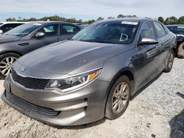 5XXGT4L32GG081711 - 2016 KIA OPTIMA LX GRAY photo 2