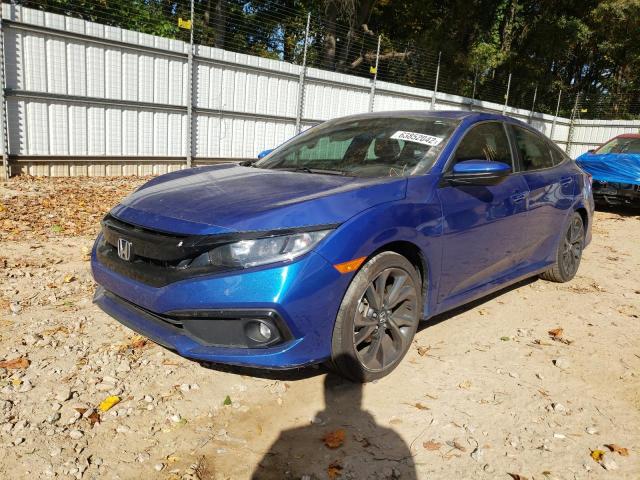 2HGFC2F84KH586504 - 2019 HONDA CIVIC SPOR BLUE photo 2