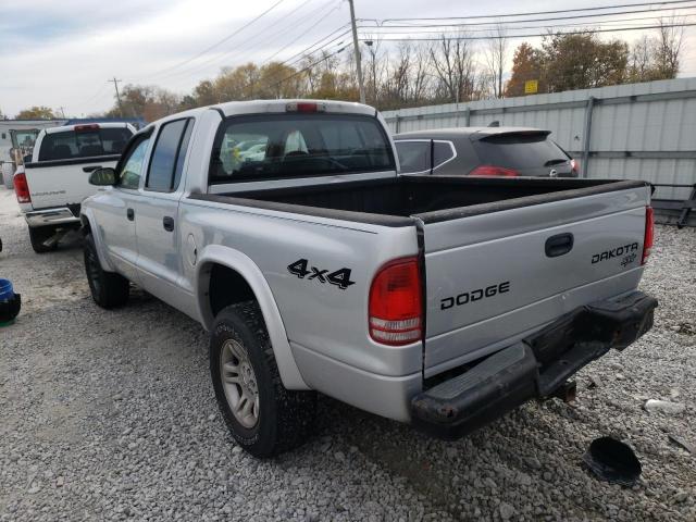 1D7HG38X93S230183 - 2003 DODGE DAKOTA QUA SILVER photo 3