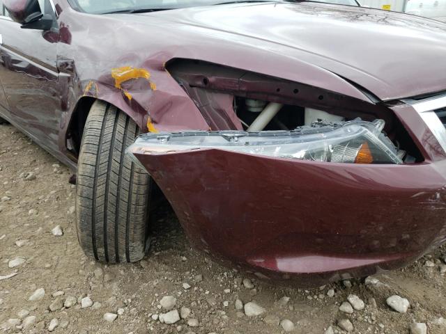 1HGCP26888A062514 - 2008 HONDA ACCORD EXL BURGUNDY photo 9