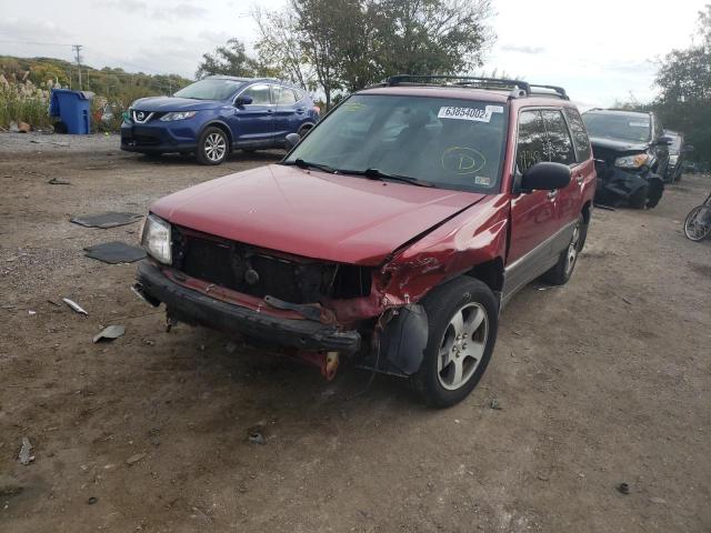 JF1SF6551WH701497 - 1998 SUBARU FORESTER S RED photo 2