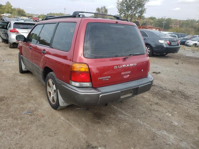 JF1SF6551WH701497 - 1998 SUBARU FORESTER S RED photo 3