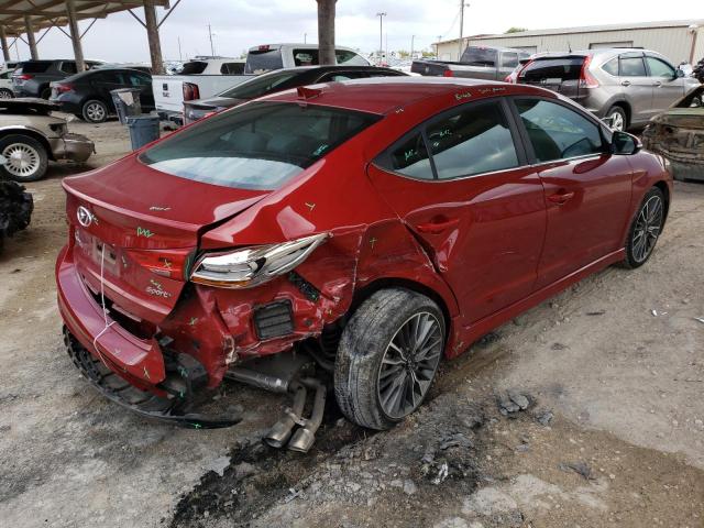 KMHD04LB6HU336662 - 2017 HYUNDAI ELANTRA SP RED photo 4