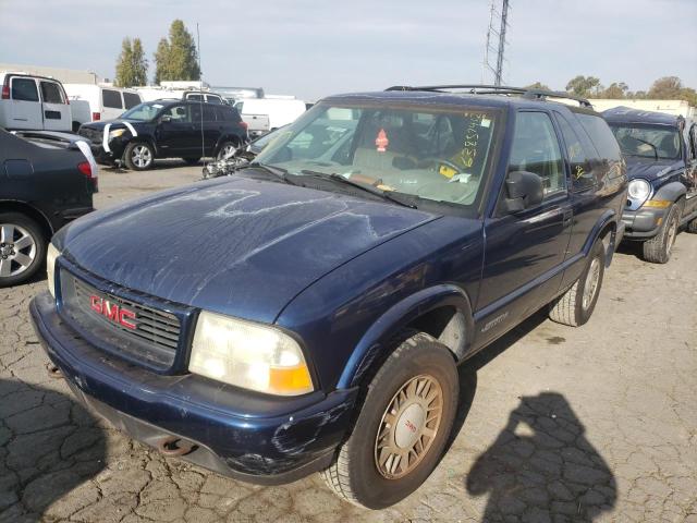 1GKCT18W21K221449 - 2001 GMC JIMMY BLUE photo 2