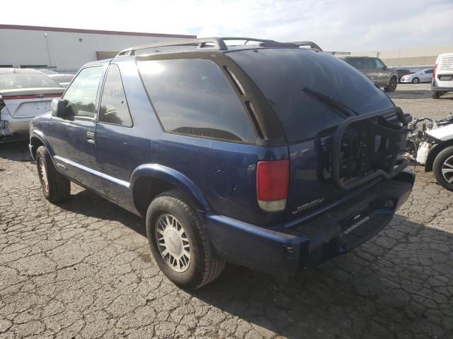 1GKCT18W21K221449 - 2001 GMC JIMMY BLUE photo 3