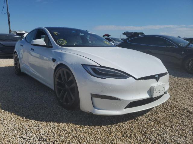 5YJSA1E58MF436070 - 2021 TESLA MODEL S Blanco foto 1