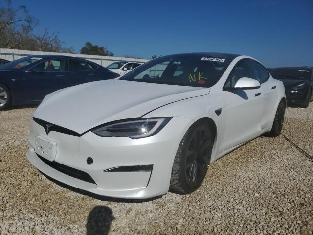 5YJSA1E58MF436070 - 2021 TESLA MODEL S Blanco foto 2