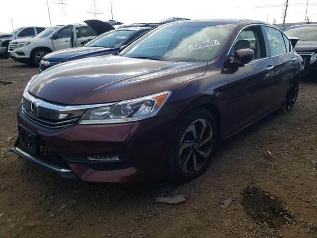 1HGCR2F84GA111040 - 2016 HONDA ACCORD EXL BURGUNDY photo 2