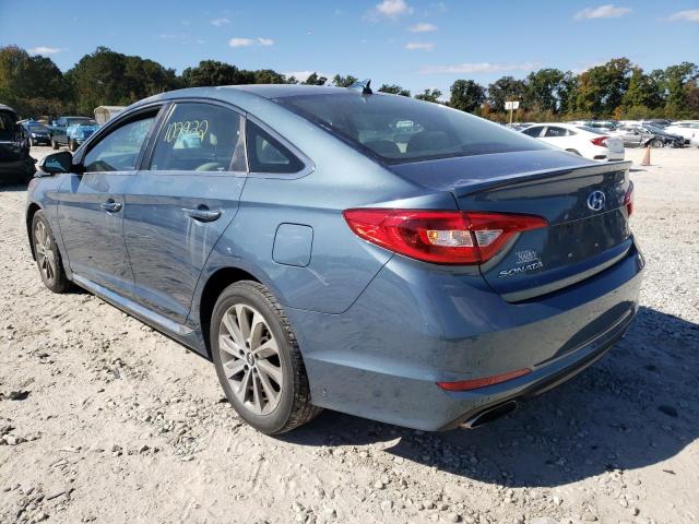 5NPE34AFXHH536251 - 2017 HYUNDAI SONATA SPO BLUE photo 3