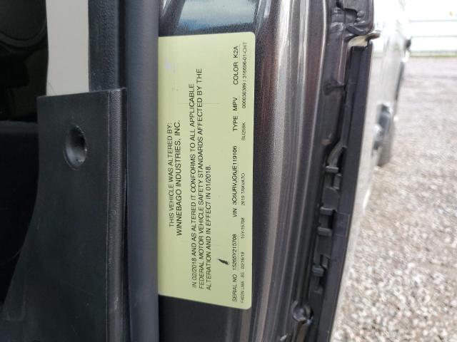 3C6URVJG6JE119106 - 2019 WINNEBAGO TRAVATO გრაფიტი ფოტო 10