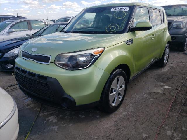 KNDJN2A20E7712220 - 2014 KIA SOUL GREEN photo 2