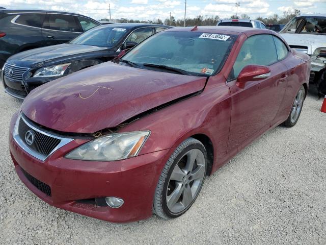 JTHFE2C22A2501383 - 2010 LEXUS IS 350 RED photo 2
