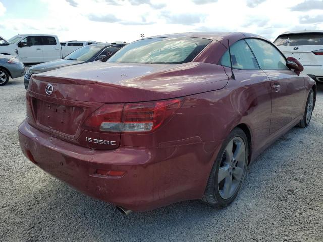JTHFE2C22A2501383 - 2010 LEXUS IS 350 RED photo 4