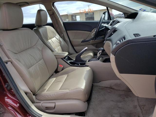 19XFB2F95CE053617 - 2012 HONDA CIVIC EXL Burgund zdjęcie 5