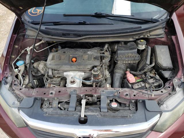 19XFB2F95CE053617 - 2012 HONDA CIVIC EXL Burgund zdjęcie 7