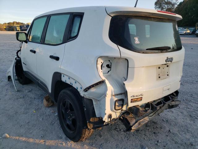 ZACCJBAB2JPH46158 - 2018 JEEP RENEGADE S WHITE photo 3