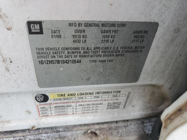 1G1ZH57B184210544 - 2008 CHEVROLET MALIBU 1LT თეთრი ფოტო 12