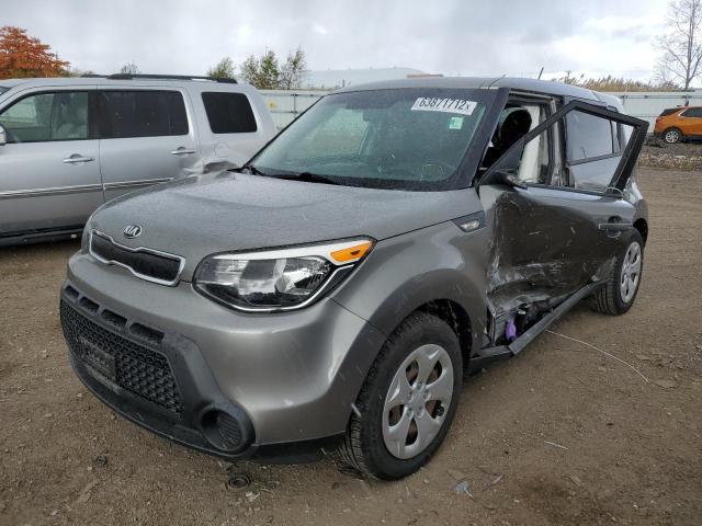 KNDJN2A23E7075002 - 2014 KIA SOUL GRAY photo 2