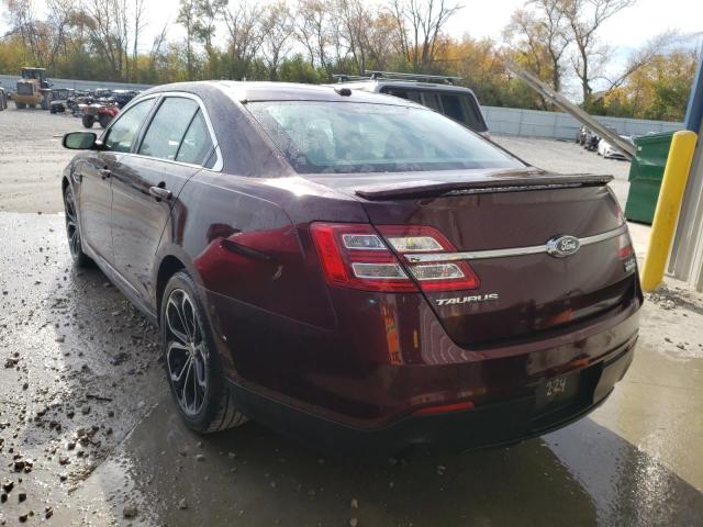 1FAHP2KT8JG116224 - 2018 FORD TAURUS SHO BURGUNDY photo 3