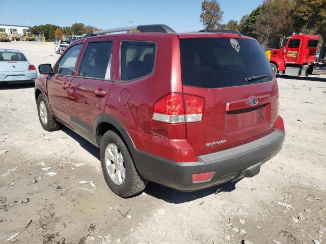 KNDJH741795013529 - 2009 KIA BORREGO LX MAROON photo 3