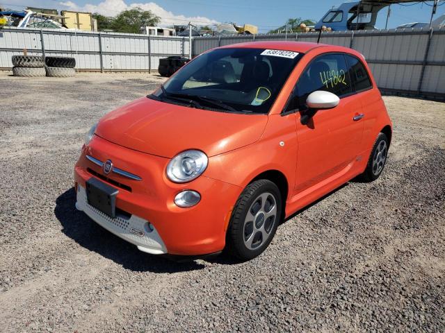 3C3CFFGE6FT581701 - 2015 FIAT 500 ELECTR ORANGE photo 2