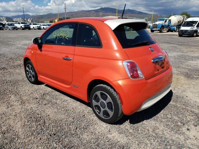 3C3CFFGE6FT581701 - 2015 FIAT 500 ELECTR ORANGE photo 3