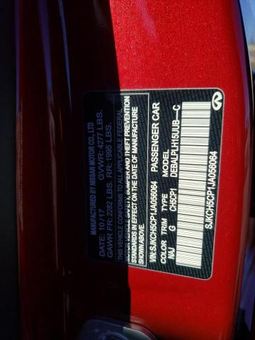 SJKCH5CP1JA056064 - 2018 INFINITI QX30 BASE RED photo 10