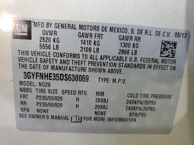 3GYFNHE35DS638069 - 2013 CADILLAC SRX PERFOR 银色 照片 10