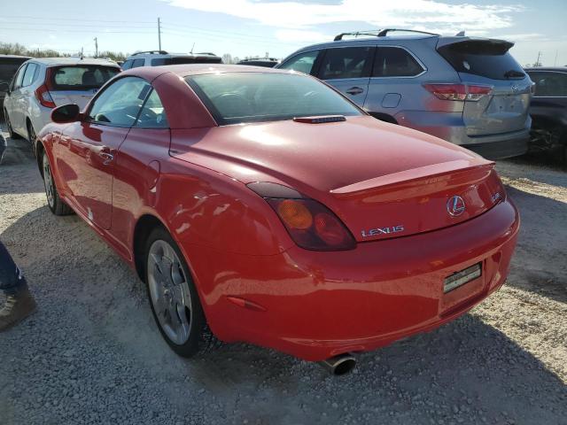 JTHFN48Y320005885 - 2002 LEXUS SC 430 RED photo 3