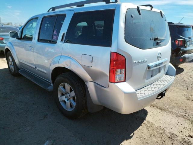 5N1AR18U28C667598 - 2008 NISSAN PATHFINDER SILVER photo 9