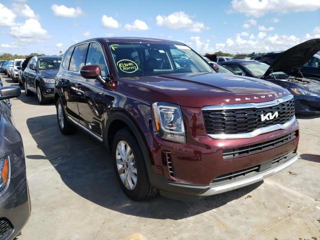 5XYP24HC7NG288650 - 2022 KIA TELLURIDE MAROON photo 1