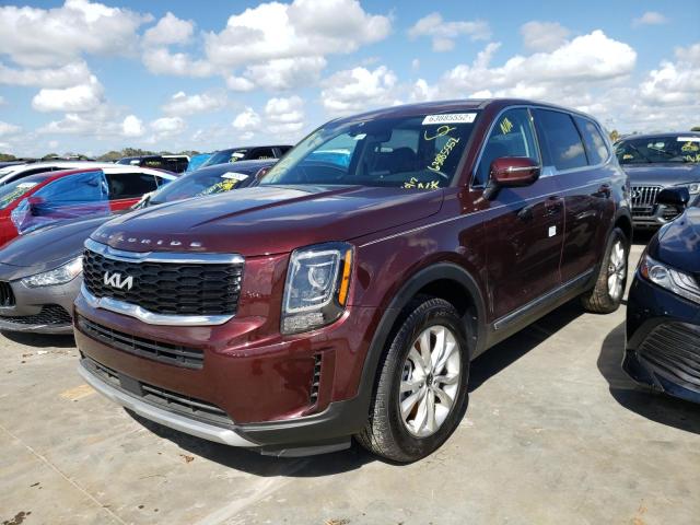 5XYP24HC7NG288650 - 2022 KIA TELLURIDE MAROON photo 2