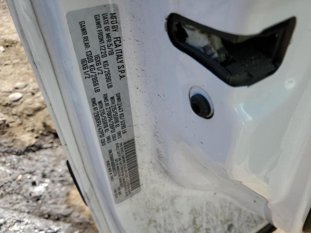 ZFBHRFAB0K6N55724 - 2019 RAM PROMASTER WHITE photo 10