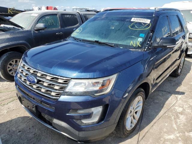 1FM5K7DH5GGC59301 - 2016 FORD EXPLORER X BLUE photo 2