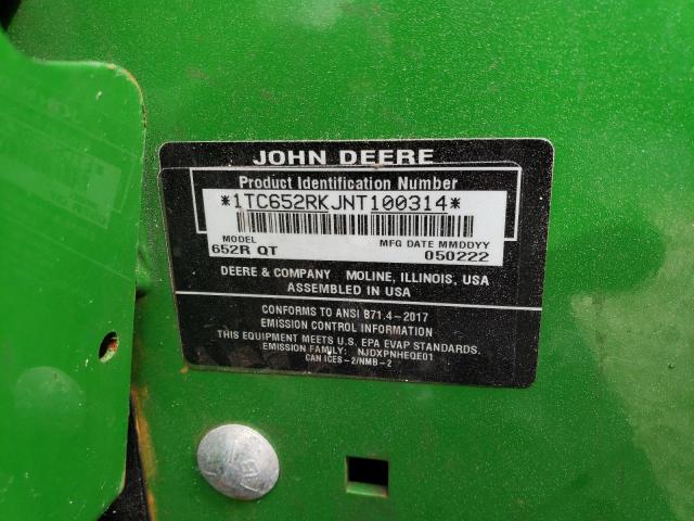 1TC652RKJNT100314 - 2022 JOHN DEERE MOWER GREEN photo 10