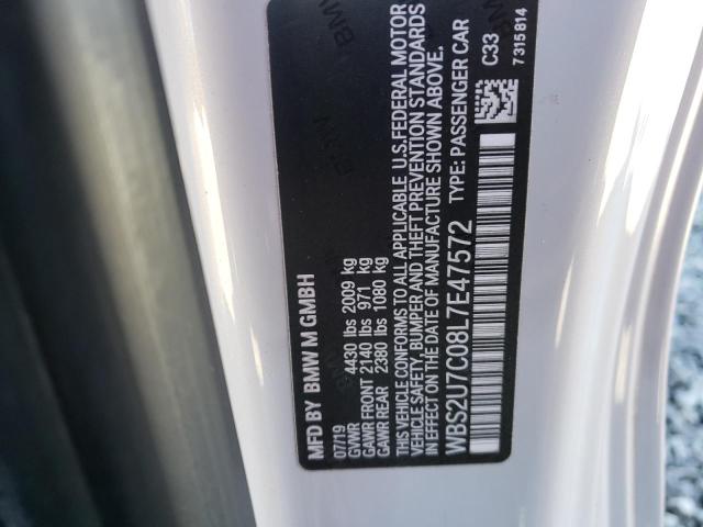 WBS2U7C08L7E47572 - 2020 BMW M2 COMPETI Biały zdjęcie 10