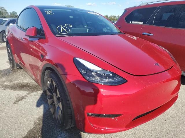 7SAYGDEF3NF448800 - 2022 TESLA MODEL Y Rouge photo 1
